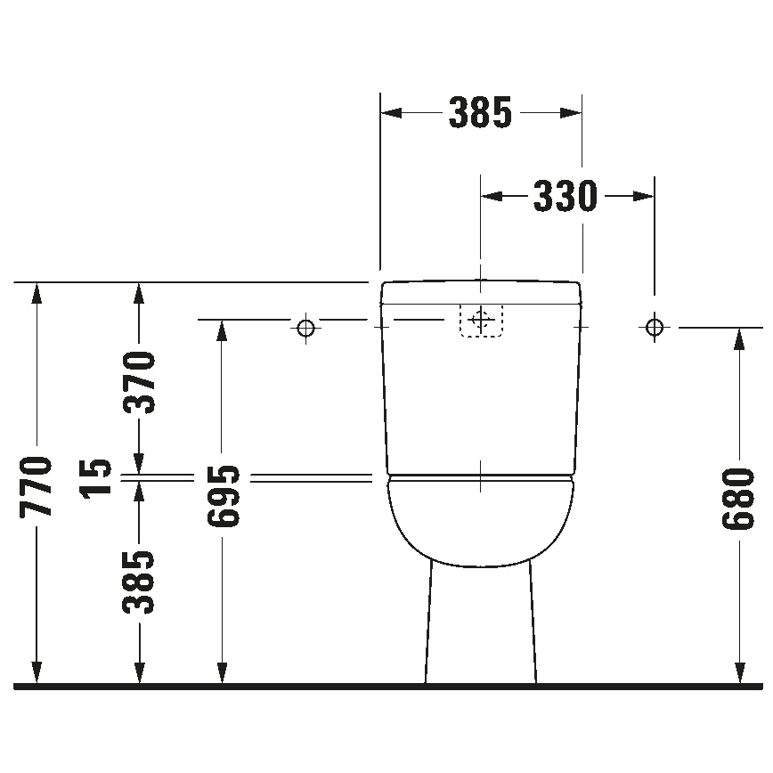 Duravit 21110100002 - унітаз-компакт D-CODE кераміка/глянцева біла