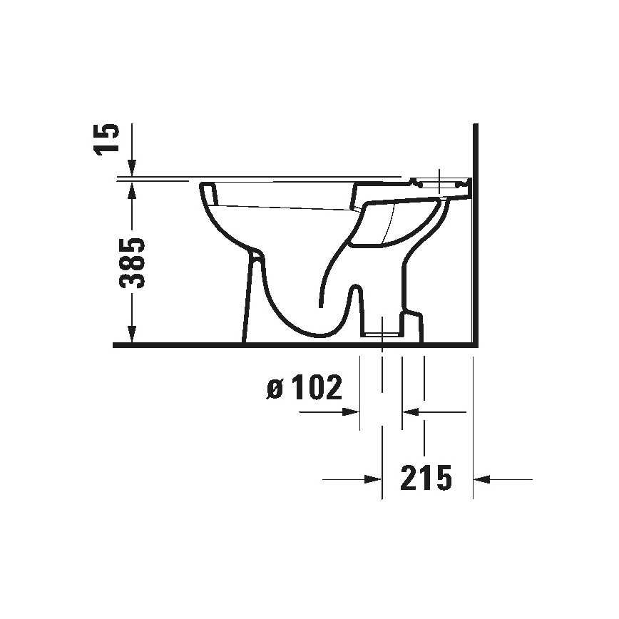 Duravit 21110100002 - компакт-унитаз D-CODE, керамика/белый глянец