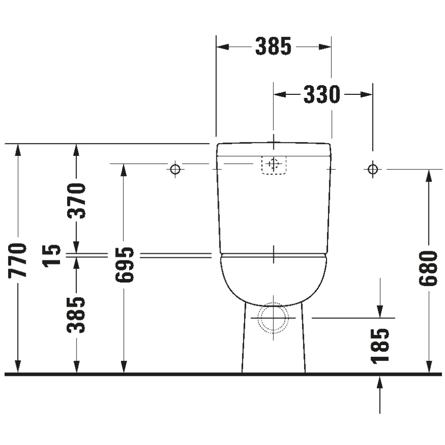 Duravit 21110900002 - унітаз-компакт D-CODE кераміка/біла глянцева