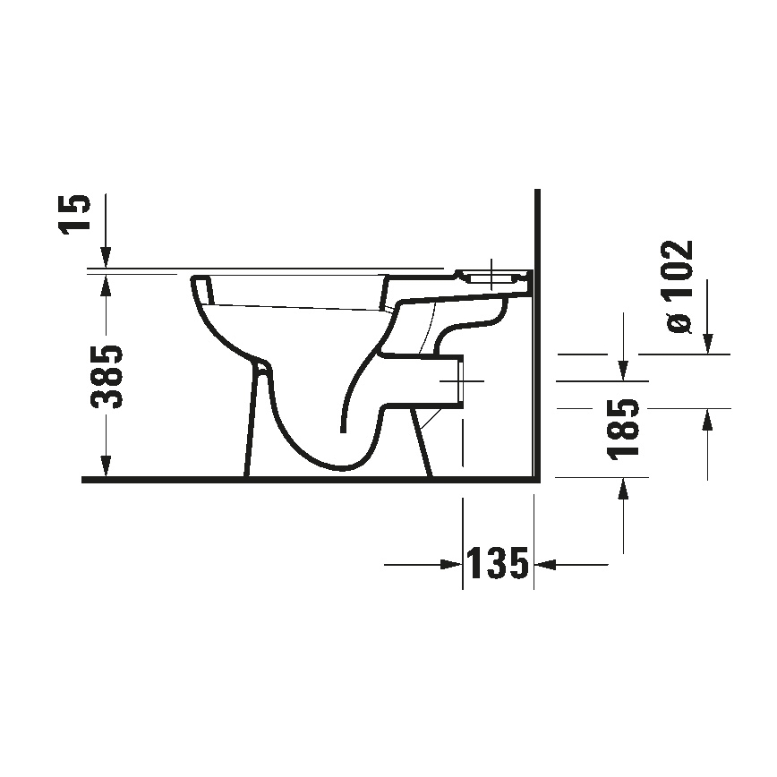 Duravit 21110900002 - компактный унитаз D-CODE керамика/белый глянец