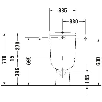 Duravit 21110900002 - компактный унитаз D-CODE керамика/белый глянец
