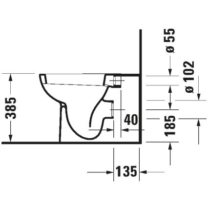 Duravit 21150900002 - Підлоговий унітаз D-CODE, кераміка/глянцевий білий