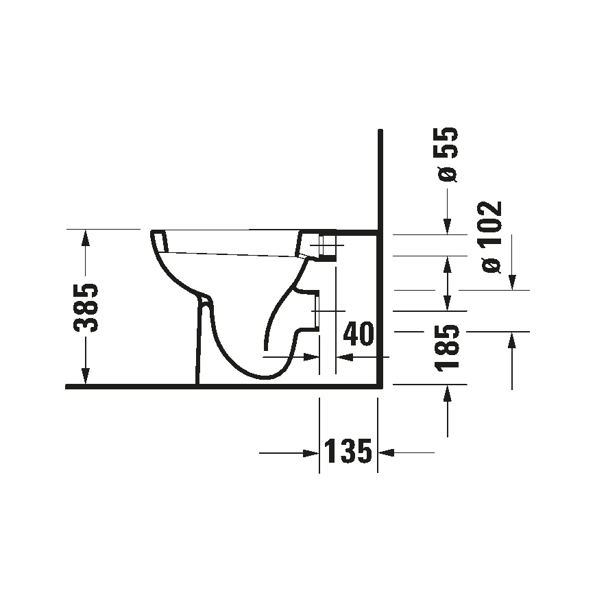 Duravit 21150900002 - Підлоговий унітаз D-CODE, кераміка/глянцевий білий