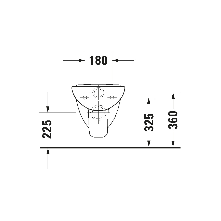 Duravit 22110900002 - Підвісний унітаз D-CODE, кераміка/глянцевий білий