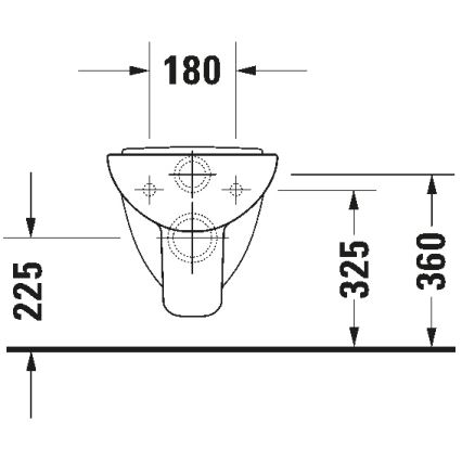 Duravit 22110900002 - Подвесной унитаз D-CODE керамика/белый глянец