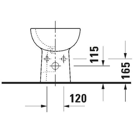 Duravit 22371000002 - Напольное биде D-CODE 35,5x52,5 см керамика/глянцевая белая