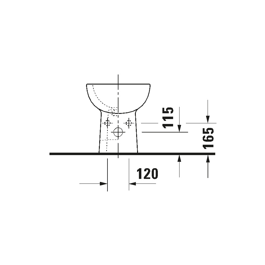 Duravit 22371000002 - Підлогове біде D-CODE 35,5x52,5 cm кераміка/глянцева біла