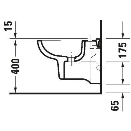 Duravit 22371500002 - Підвісне біде D-CODE кераміка/глянцево-білий