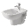 Duravit 22371500002 - Подвесное биде D-CODE, керамика/глянцевый белый