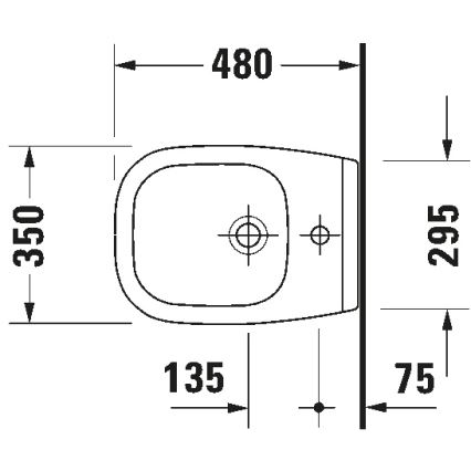 Duravit 22371500002 - Подвесное биде D-CODE, керамика/глянцевый белый