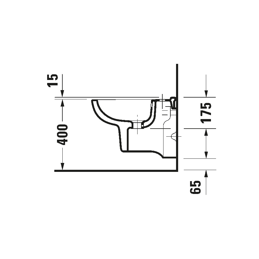 Duravit 22371500002 - Подвесное биде D-CODE, керамика/глянцевый белый