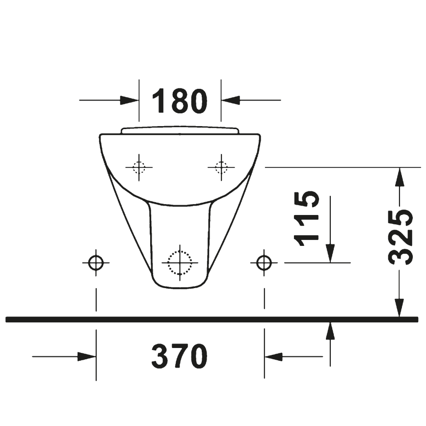 Duravit 22371500002 - Подвесное биде D-CODE, керамика/глянцевый белый