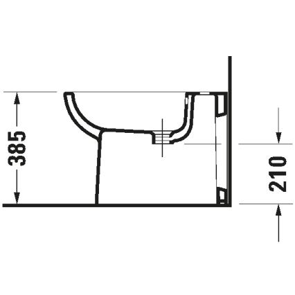 Duravit 22411000002 - Напольное биде D-CODE 35,5x52,5 см, керамика/глянцевая белая