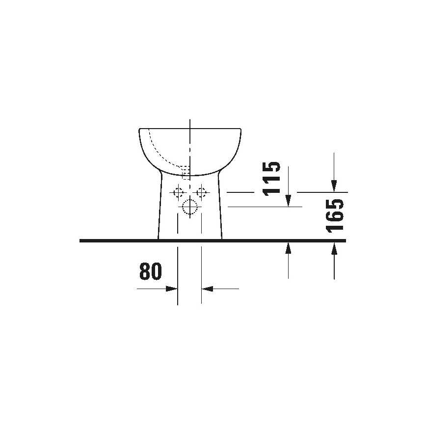 Duravit 22411000002 - Підлоговий біде D-CODE 35,5x52,5 cm кераміка/глянцева біла
