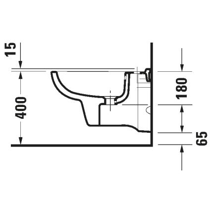 Duravit 22571500002 - Настінне біде D-CODE кераміка/глянцево-білий