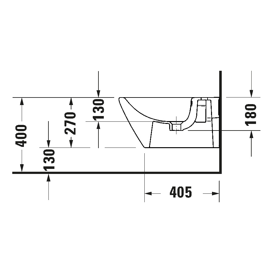 Duravit 2294150000 - Підвісне біде D-NEO, кераміка/глянцево-білий