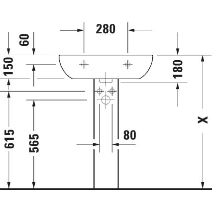 Duravit 23106000002 - Подвесная раковина D-CODE 60x46 см, керамика, белый глянец