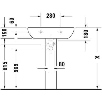 Duravit 23106500002 - Навесная раковина D-CODE 65x50 см, керамика, глянцево-белая