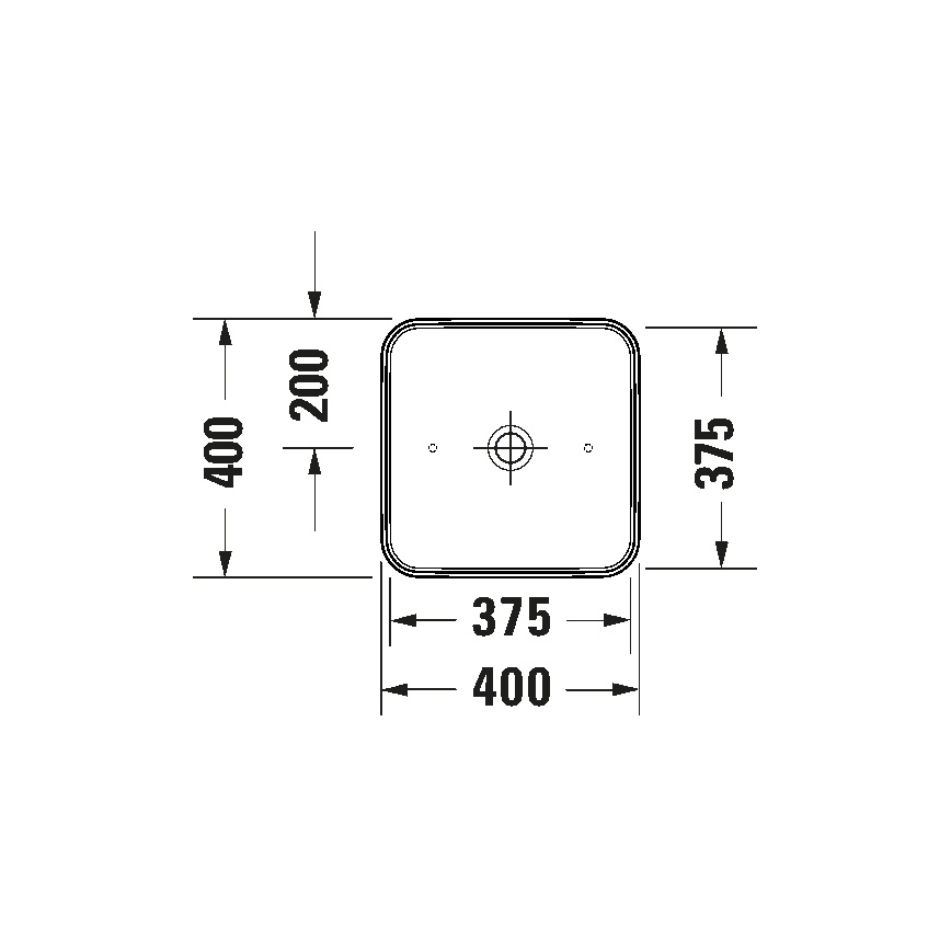 Duravit 2397400070 - Накладний умивальник D-NEO 40x40 см кераміка/глянцева біла