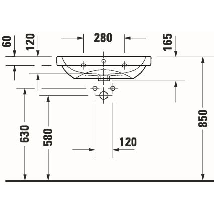 Duravit 23986500002 - Подвесная раковина D-CODE 65x46 cm керамика/глянцево-белая