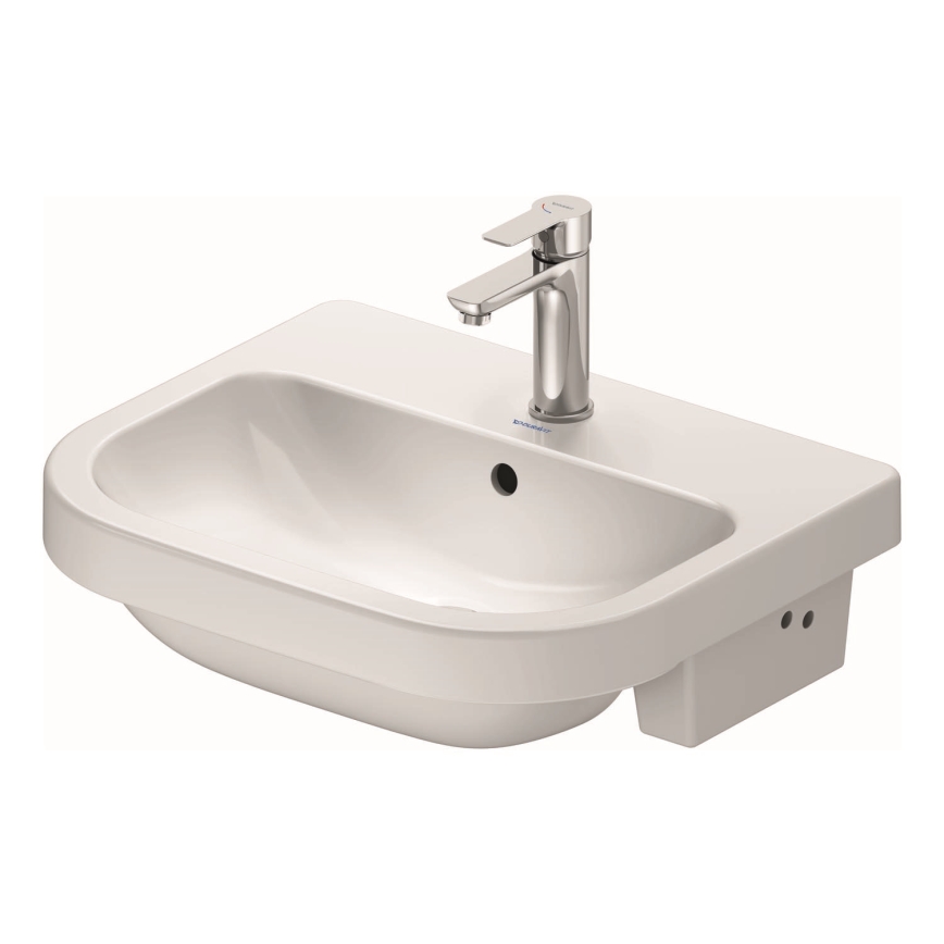 Duravit 24035500002 - Врізний умивальник D-CODE 55x45,5 cm кераміка/білий глянець