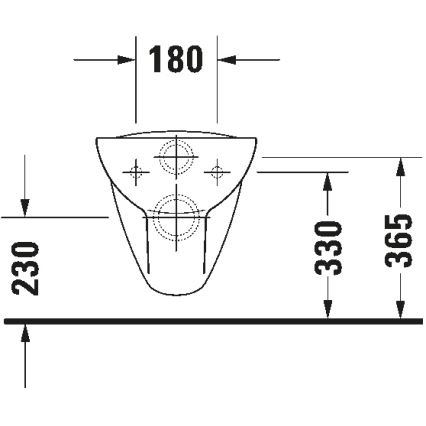 Duravit 25350900002 - Підвісний унітаз D-CODE, кераміка, глянсовий білий