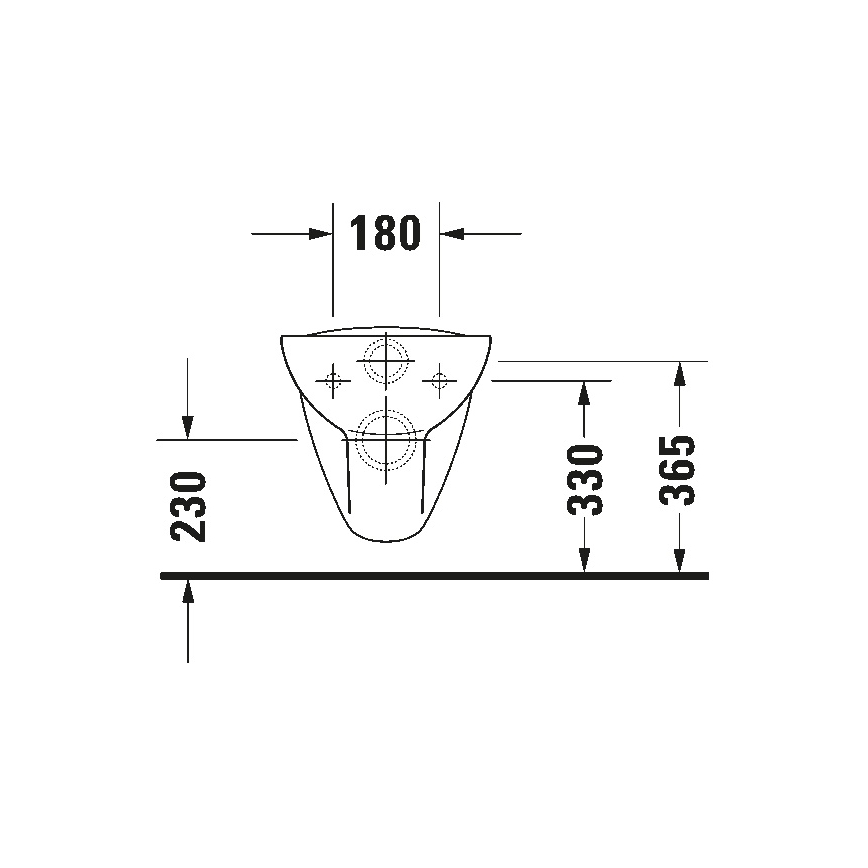 Duravit 25350900002 - Подвесной унитаз D-CODE керамика/глянцевый белый