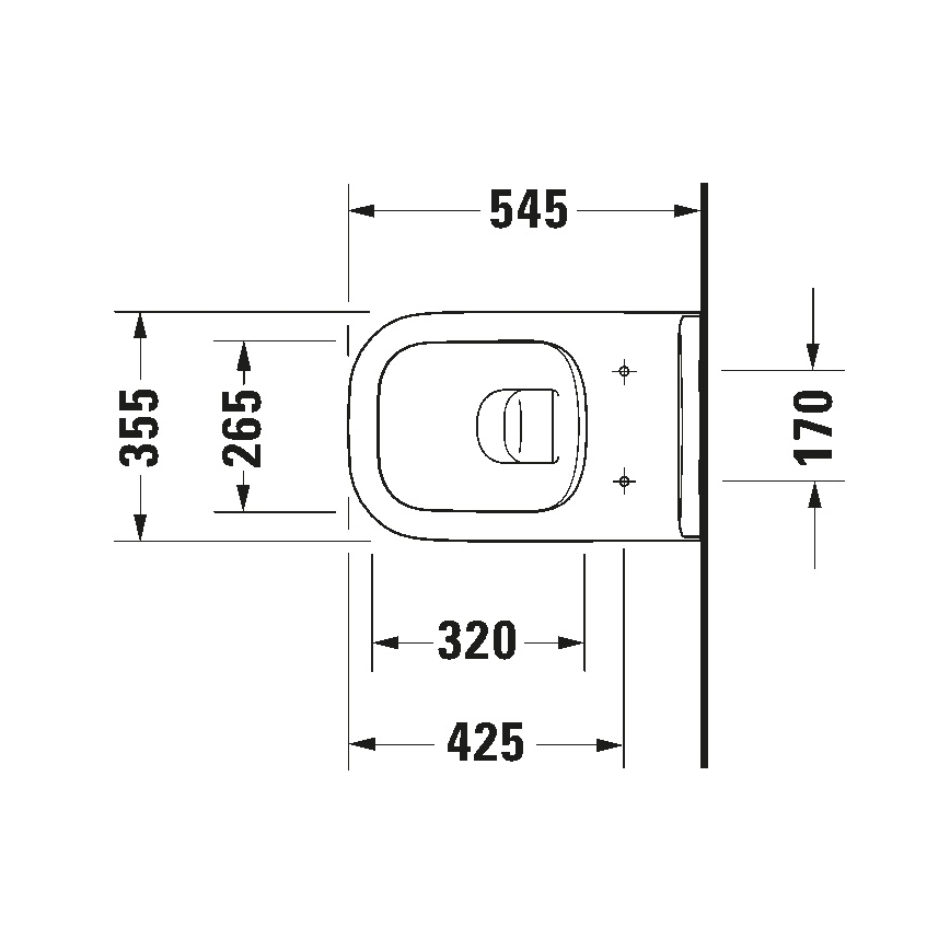 Duravit 25700920002 - Підвісний безободковий унітаз D-CODE кераміка/білий глянець