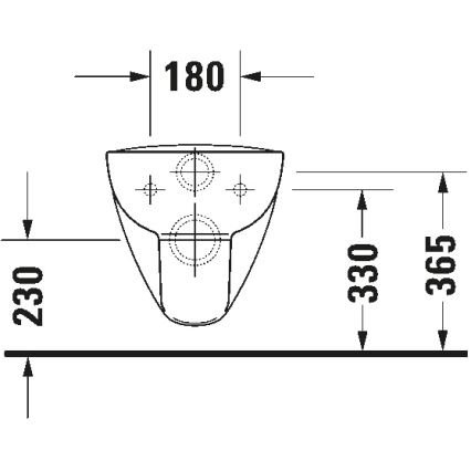 Duravit 25700920002 - Підвісний безободковий унітаз D-CODE кераміка/білий глянець