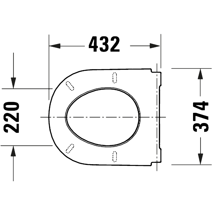 Duravit 28210000 - Сиденье для унитаза D-CODE 37,4x43,3 см белое