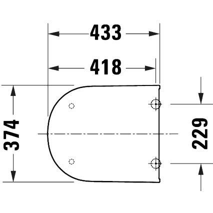 Duravit 28210000 - Сиденье для унитаза D-CODE 37,4x43,3 см белое