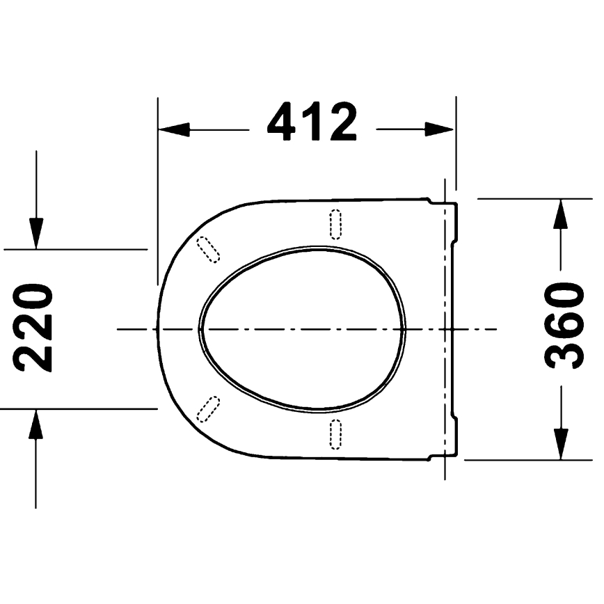 Duravit 28310000 - Сиденье для унитаза D-CODE 37,4x42 см белое