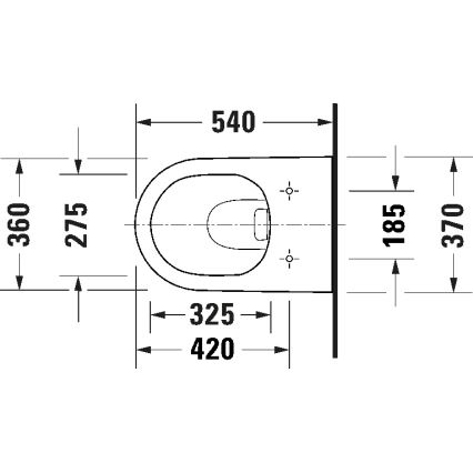 Duravit 29030900212 - Підвісний безободковий унітаз D-CODE, кераміка/глянцево-білий