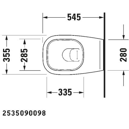 Duravit 45351900A1 - Підвісний унітаз із сидінням D-CODE кераміка/біла глянцева