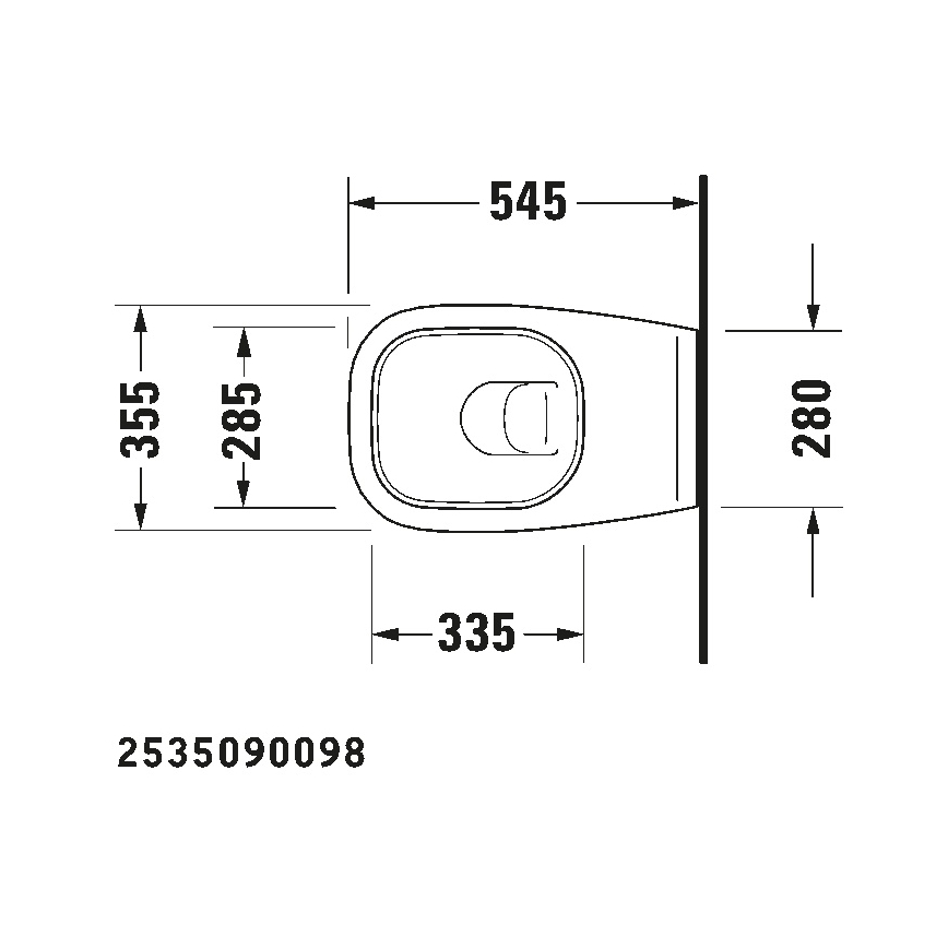 Duravit 45351900A1 - подвесной унитаз D-CODE с сиденьем, керамика/белый глянец