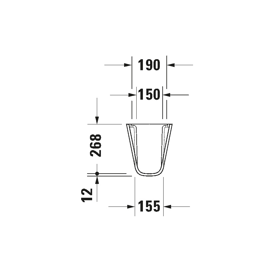 Duravit 8571800002 - Кришка для сифону D-CODE 30x26,8 см кераміка/білий глянець