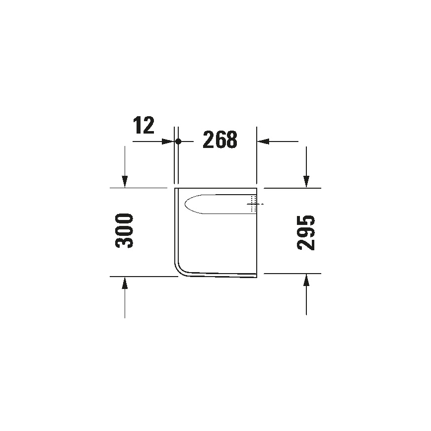 Duravit 8571800002 - Кришка для сифону D-CODE 30x26,8 см кераміка/білий глянець