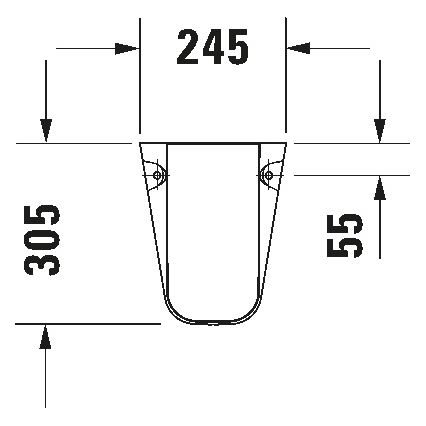 Duravit 8571800002 - Кришка для сифону D-CODE 30x26,8 см кераміка/білий глянець