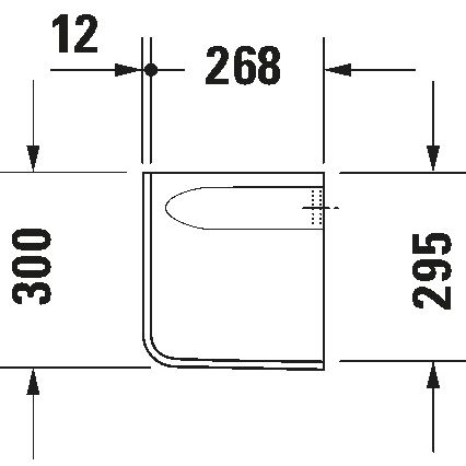 Duravit 8571800002 - Крышка для сифона D-CODE 30x26,8 см керамика/белый глянец