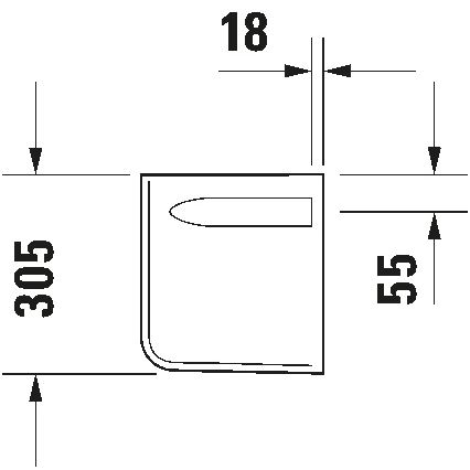 Duravit 8571800002 - Крышка для сифона D-CODE 30x26,8 см керамика/белый глянец