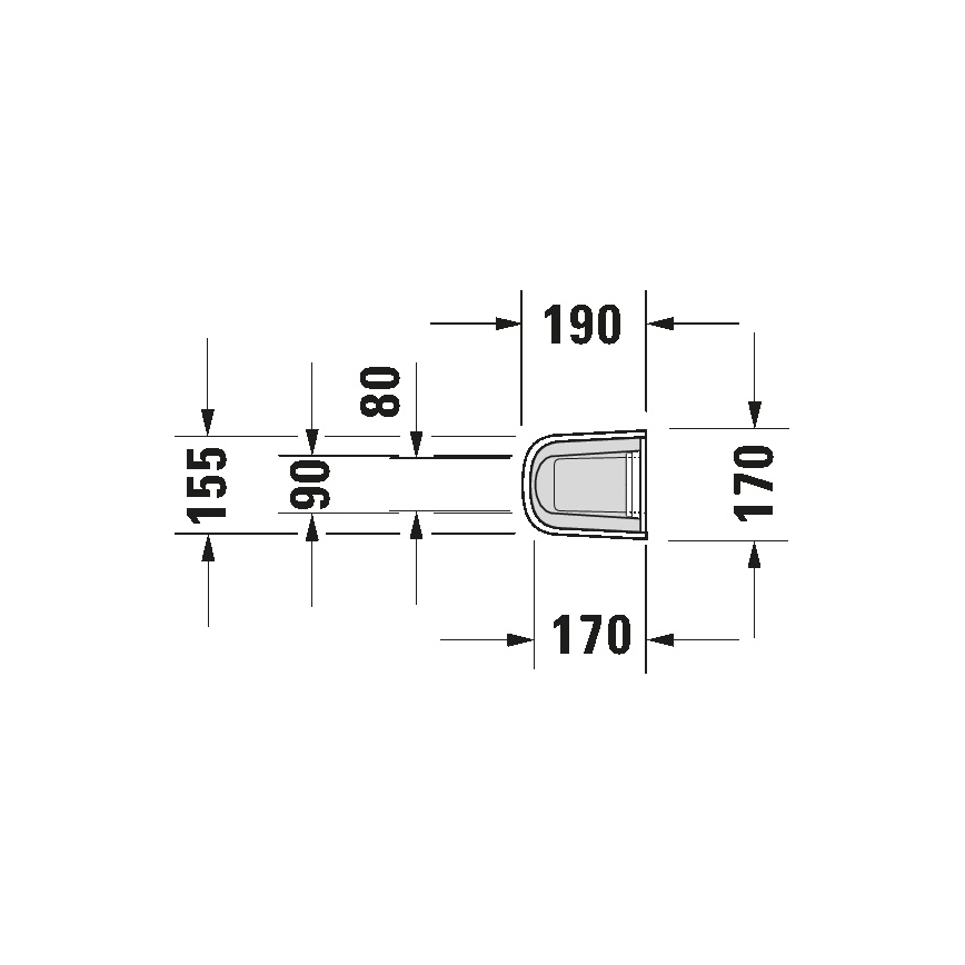 Duravit 8632700002 - Экран для сифона D-CODE 70,5x19 см керамика/белый глянец