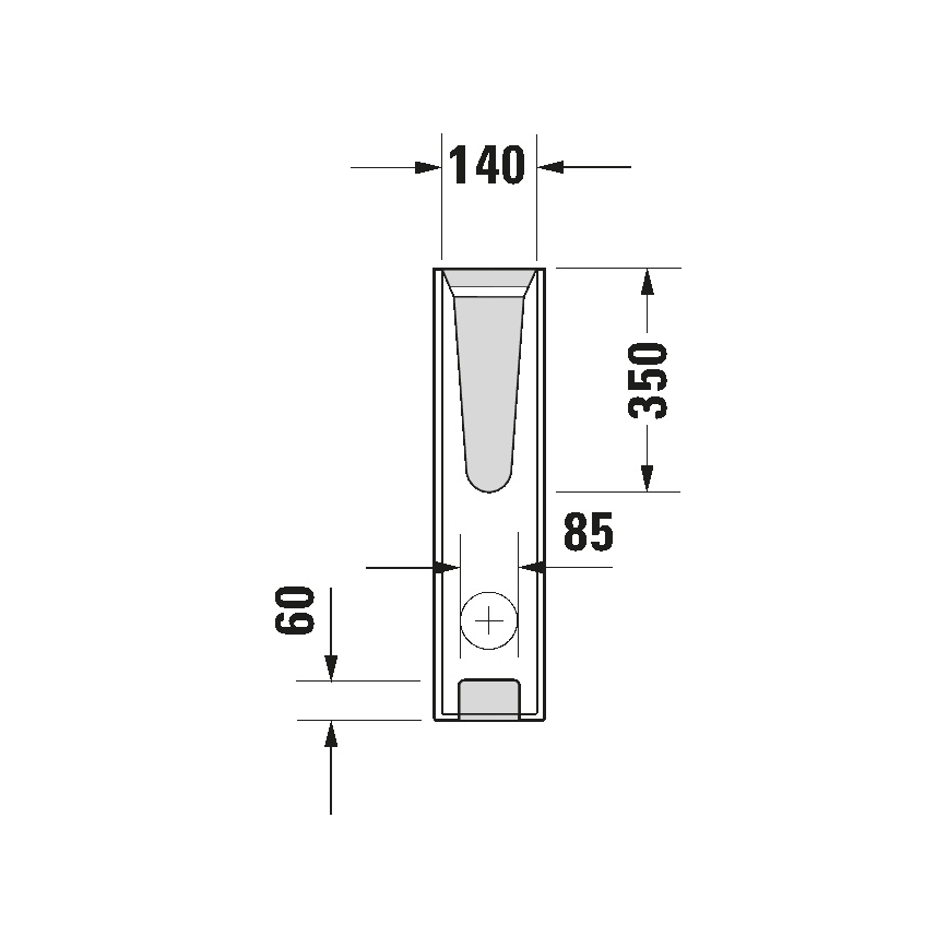 Duravit 8632700002 - Экран для сифона D-CODE 70,5x19 см керамика/белый глянец