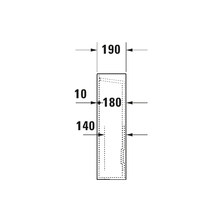 Duravit 8632700002 - Экран для сифона D-CODE 70,5x19 см керамика/белый глянец