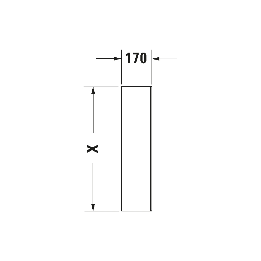 Duravit 8632700002 - Экран для сифона D-CODE 70,5x19 см керамика/белый глянец