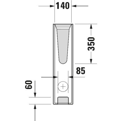Duravit 8632700002 - Кришка для сифона D-CODE 70,5x19 см кераміка/білий глянець