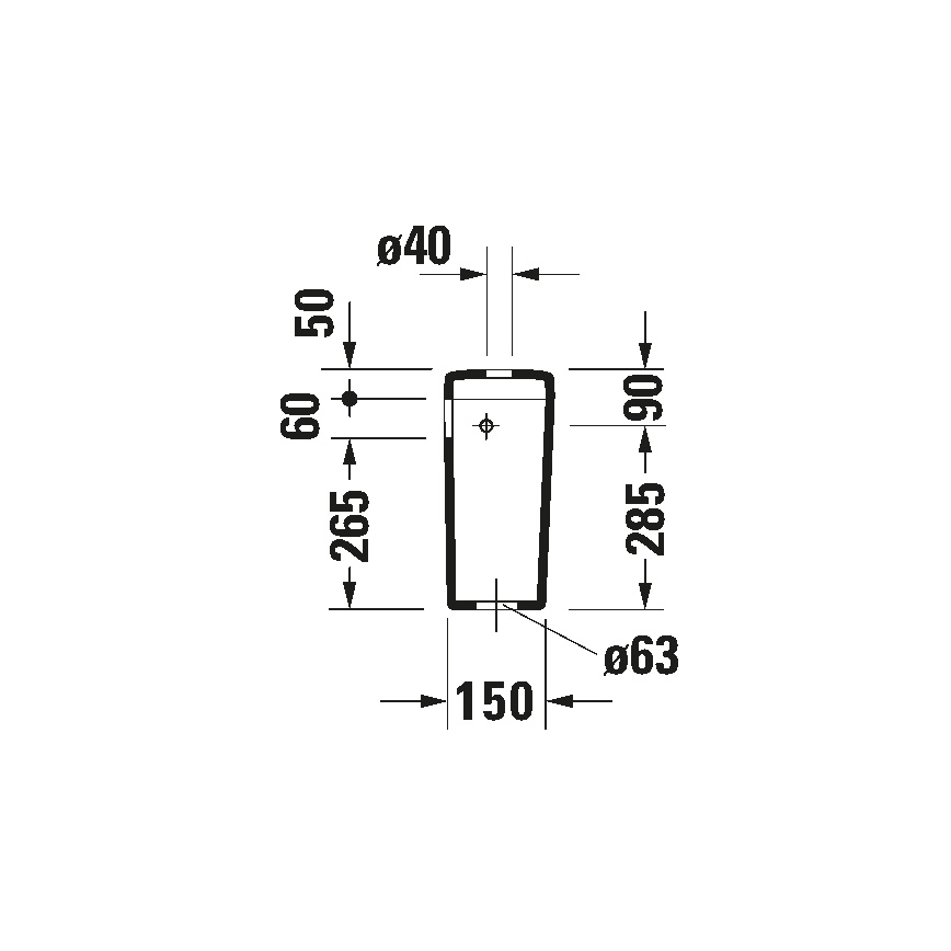 Duravit 927000004 - Смывной бачок для унитаза D-CODE 6/3 л керамика/белый