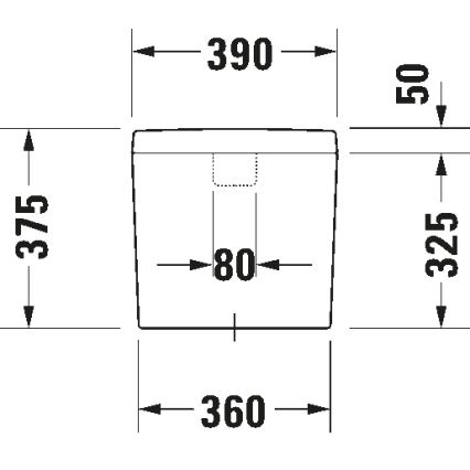 Duravit 927000004 - Смывной бачок для унитаза D-CODE 6/3 л керамика/белый