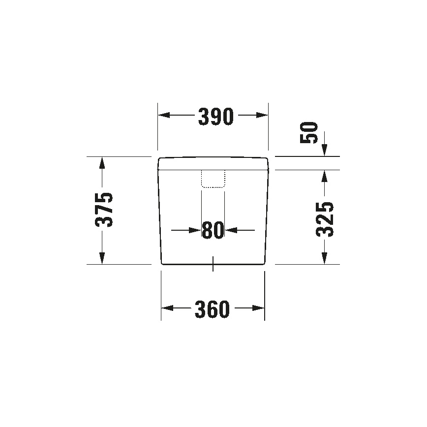 Duravit 927000004 - Смывной бачок для унитаза D-CODE 6/3 л керамика/белый