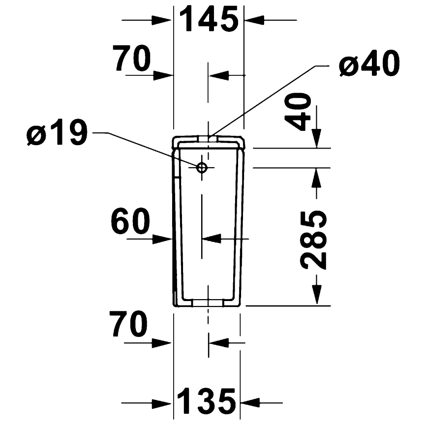 Duravit 9530000852 - Смывной бачок для унитаза D-CODE 4,5/3 л, керамика/белый