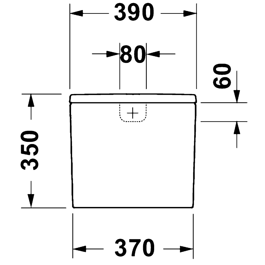 Duravit 9530000852 - Змивний бачок для унітазу D-CODE 4,5/3l кераміка/білий